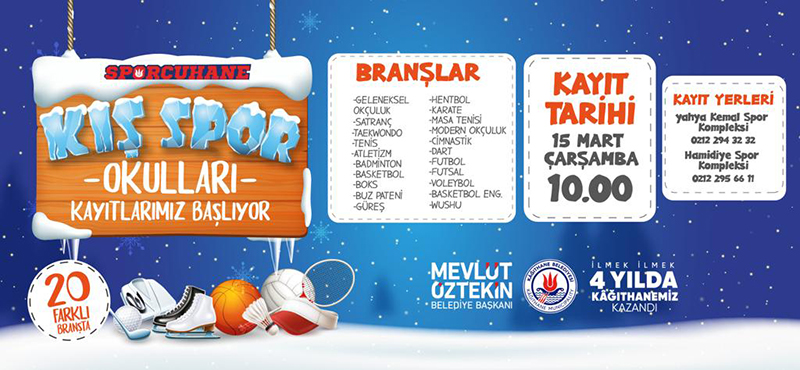 Sporcuhane ile Kış Spor Okulları Kayıtlarımız Başlıyor.