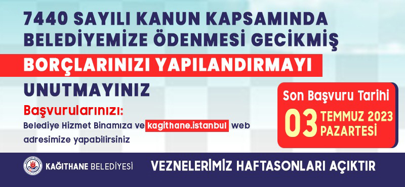 Belediyemize Ödenmesi Gecikmiş Borçlarınızın Yapılandırılması Başlamıştır.