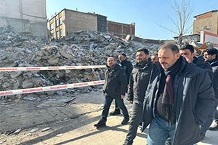 BAŞKAN ÖZTEKİN DEPREM BÖLGESİNDE